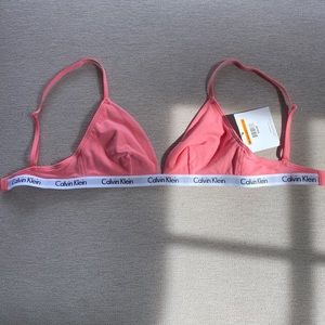pink calvin klein bra